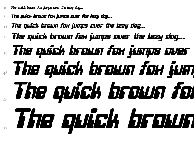 Twobit font waterfall